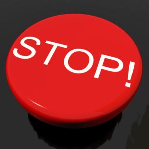 Stop Button As Symbol For Panic Or Warning