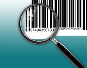 magnifying glass scanning bar code  made in 2d software